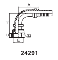 90° ORES FEMALE FLAT SEAT- 24291