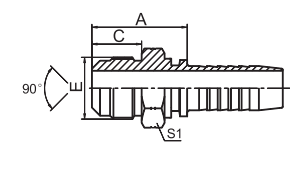 SAE MALE DOUBLE USE FOR 90° CONE SEAT-17811