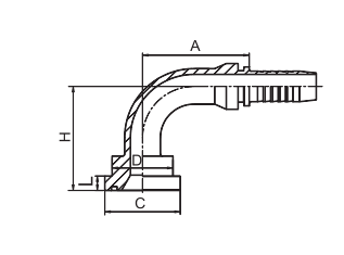 90° SAE FLANGE-87391