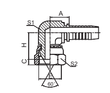 90° BSP FEMALE 60° CONE-22691