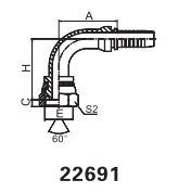 90° BSP FEMALE 60° CONE-22691